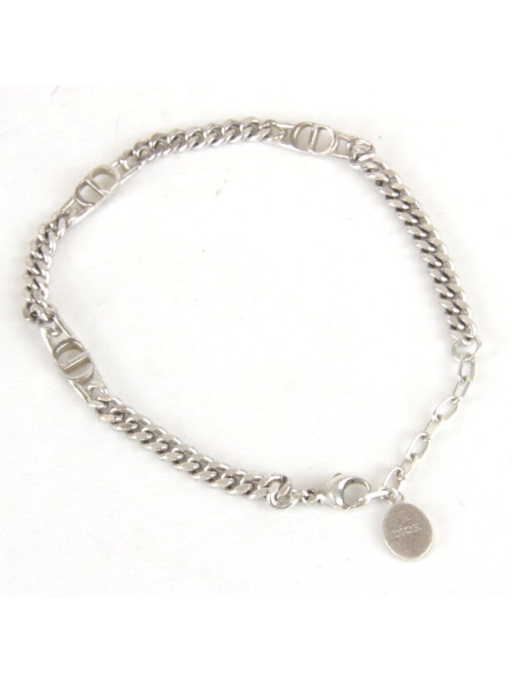 Dior Usedchristian CD Icon Bracelet 925 Sterling Silver